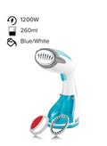 Handy Garment Steamer, Fast Heat-Up in 35 Seconds, 260ml Detachable Tank, Anti-Drip Technology, Continuous Steam Lock, Compact Design, Versatile Accessories, 0.26 L 1200 W HST1200 Blue/White